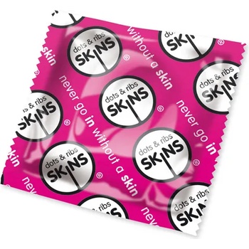 Skins Комплект презервативи Skins на точки и грапавини 50 броя