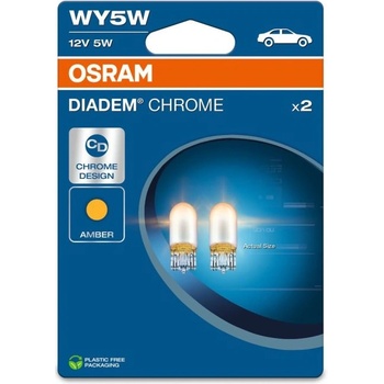 OSRAM 12V WY5W W2, 1x9, 5d 12V диадем хром оранжев 2бр (870)