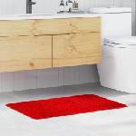 vidaXL Килимче за баня с антихлъзгаща повърхност Червено 60 x 90 cm ПП (4019838)
