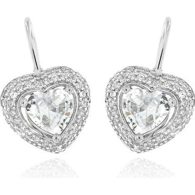 Zlatnictví U Kostela dámské náušnice bílá srdíčka 1162