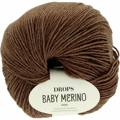 Drops Baby Merino MIX 62 tmavě hnědá