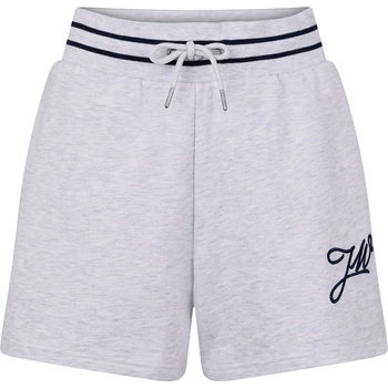 Image 1 of Jack Wills Поларени къси панталони Jack Wills Women's JW Sport Stripe Fleece Jogger Shorts - Light Heather