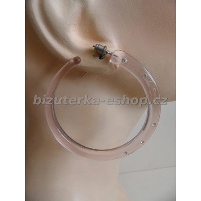 Bizuterka-eshop.cz kruhy 05407 světle růžové s kamínky