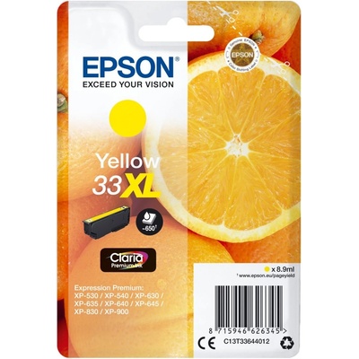 Epson Oranges C13T33644012 глава и патрон за мастиленоструен принтер 1 броя Оригинал Висок (XL) добив Жълт (C13T33644012)