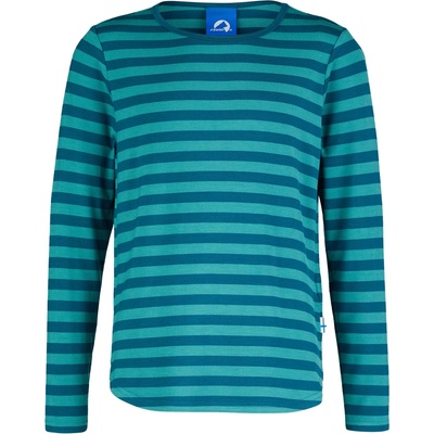 Finkid Детска блуза с дълъг ръкав Finkid Kid's Merisilli Longsleeve - Ocean / Deep Jungle - размер 100/110 (704-2214-0713)