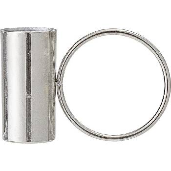 Bloomingville Свещник за класическа свещ Bloomingville с дръжка за хващане сребрист (27223116)