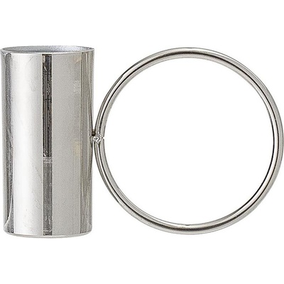 Bloomingville Свещник за класическа свещ Bloomingville с дръжка за хващане сребрист (27223116)