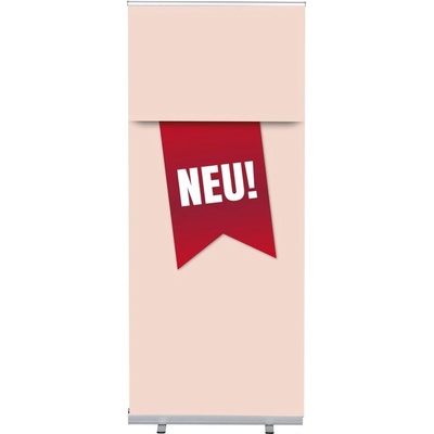 Jansen Display Set Roll-baneru Budget s vytištěným motivem, Novinka, červený, německy, 870 x 2080 mm