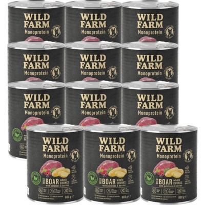 Wild Farm Monoprotein Wild Boar hypoalergénne 12 x 800 g