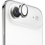 Blueo Протектор - Камера за iPhone 17 Air - Син - Оригинална метална рамка със стъклени лещи - Сребърен Диамант