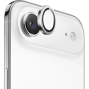 Blueo Протектор - Камера за iPhone 17 Air - Син - Оригинална метална рамка със стъклени лещи - Сребърен Диамант