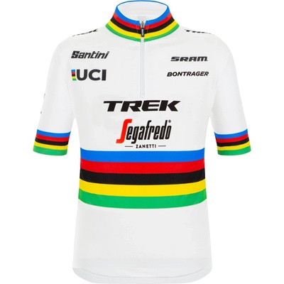 Santini Детска фланелка с къс ръкав за колоездене Santini Kid's UCI Official World Champion Master Jersey Cycling jersey - Print - размер 7-8 Years (756-0251-0111)