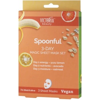 Victoria Beauty Комплект Spoonful от шийт маски - 3-дневна вълшебна грижа - 3бр (0776303)