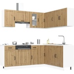 vidaXL Комплект кухненски шкафове от 11 части Kalmar, инженерно дърво (3314950)