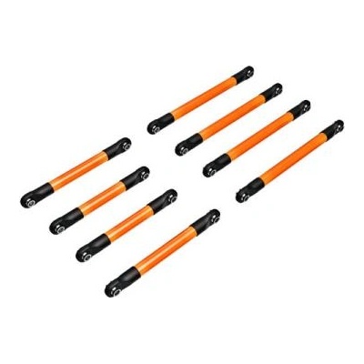 Traxxas долна биела алуминиева оранжево анодизирана (комплект)