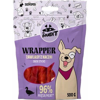 Mr.Bandit WRAPPER kachna na tyčinkách ze surové kůže 500 g