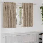 Pure Line Home Кадифени завеси в цвят таупе с комбиниран перделък, 2 бр. , 140 x 140 см