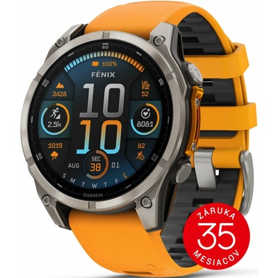 Garmin Fenix 8 AMOLED 47mm Sapphire Titanium Graphite/Orange 010-02904-11