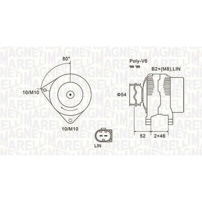Alternátor MAGNETI MARELLI MQA1970 MQA1970