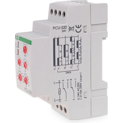 PCU-520/24 - Univerzálne časové relé, 4 funkcie, 24V, 8A, 2x NO/NC