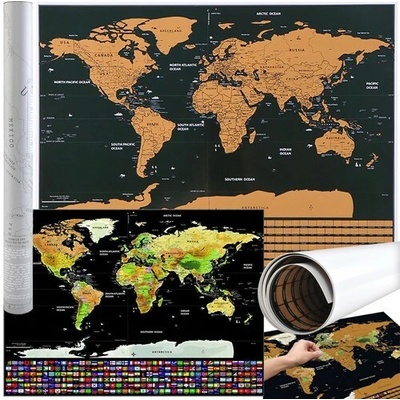 Stieracia mapa sveta 82 x 59 cm Malatec 23443