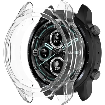 PROTEMIO 58085 TPU HALF COVER obal pre TicWatch Pro 3 Ultra GPS priehľadný