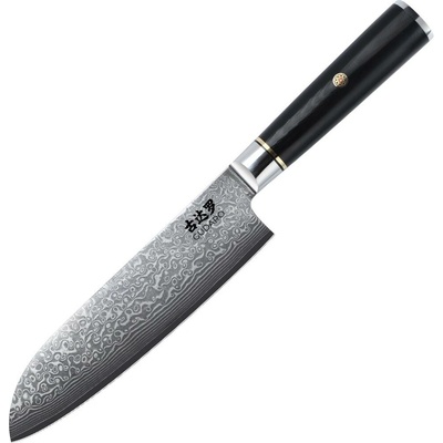 Gudaro - Damaškový kuchynský nôž AKIRO 7", 67 vrstiev ocele, dĺžka 17,5 cm, čierny GD1004-C