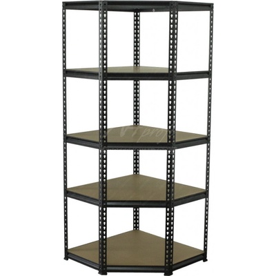 AHProfi Rohový policový regál, 5 polic - 1830 x 730 x 730 mm - AH017