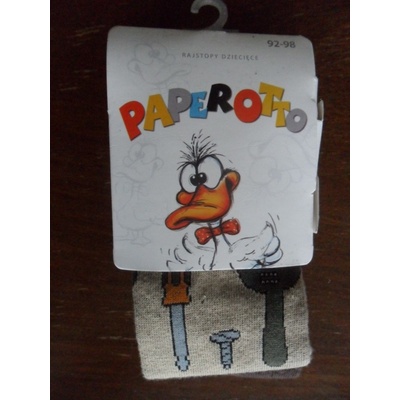 Paperotto dětské vzorované punčochové kalhoty hnědé