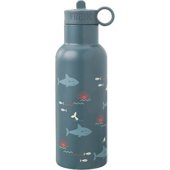 Fresk : 2 в 1 Бутилка и термос от неръждаема стомана с вградена сламка 500мл - Shark (FR-FD320-88)