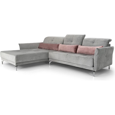 Мебели КАМБО Ъглов диван Финикс мъхесто светло сив Serena 04