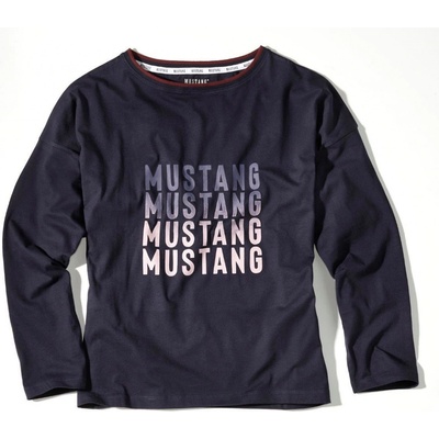 MUSTANG Dámske tričko s dlhým rukávom HAILEY modré