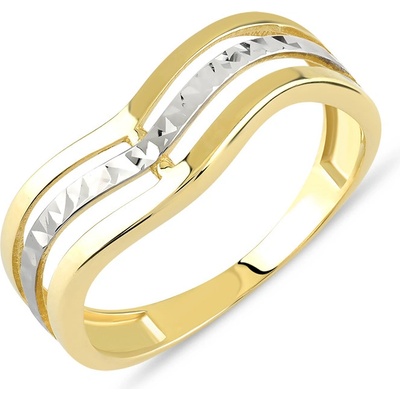 Lillian Vassago Prsten s gravírováním z kombinovaného zlata LLV85 GR061