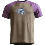 Zimtstern Мъжка фланелка с къс ръкав за колоездене Zimtstern Riderz MTB Tee S/S Cycling jersey - Military Olive / Berry (056-3323-0211)