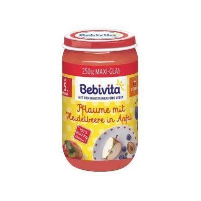 Bebivita Био пюре Bebivita, Ябълки, сливи и боровинки, 250гр, 4018852029090