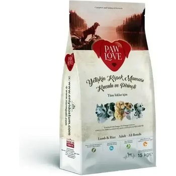 Суха храна за куче с Агнешко и Ориз 15кг Paw Love