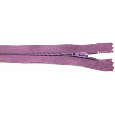 Nedeliteľný jemný plastový špirálový zips (veľkosť číslo 3) rôzne farby - dĺžka 12 cm - 60 cm 30 cm Tmavo Fuchsiová