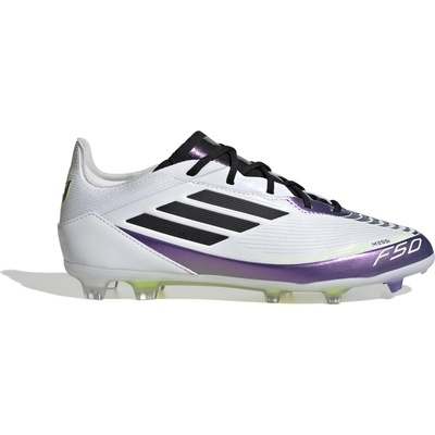 Adidas Юношески футболни бутонки Adidas F50 Elite Juniors Firm Ground Football Boots - White/Purple