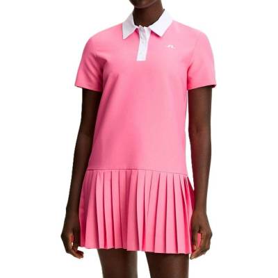 J.Lindeberg Ladies 30Y Grace Pleated Dress Azalea Pink