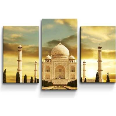 Sablio Obraz - 3-dílný Taj Mahal - 75x50 cm