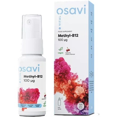 Osavi Methyl-B12 Oral Spray, Витамин B12 спрей за уста, череша, 100 mcg, 25 ml