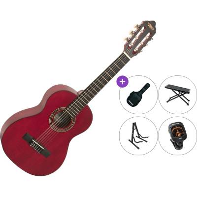 Valencia VC202 Premium SET Transparent Wine Red Класическа китара с размер 1/2