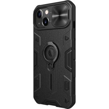 Image 1 of Nillkin CamShield Armor Hard Case - хибриден удароустойчив кейс с пръстен против изпускане за iPhone 13 (черен)