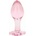 EasyToys Anal Collection Glass Plug Medium Heart-Shaped Base 8.3 cm Pink