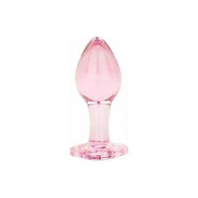EasyToys Anal Collection Glass Plug Medium Heart-Shaped Base 8.3 cm Pink