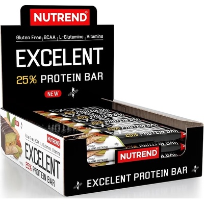 Nutrend Excelent Протеинови барoве, бразилски плод куруба, 18 броя, Nutrend