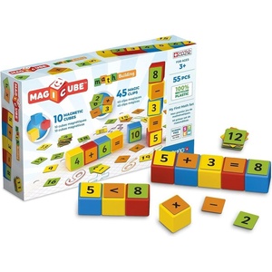 Geomag Магнитен конструктор, Geomag, Magicube, Математическо изграждане, 55 части