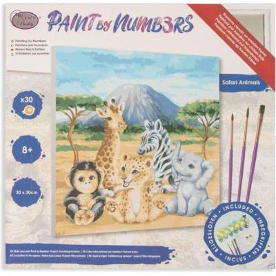 Craft Buddy Комплект рисуване по номера Craft Buddy - Животни в Сафари (CBPBN3030F)