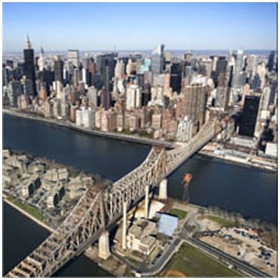Obraz na skle 30x30cm QUEENSBORO BRIDGE