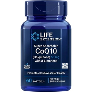 Life Extension CoQ10 Ubiquinone, 50 mg, 60 капсули, Life Extension (01949 LE)